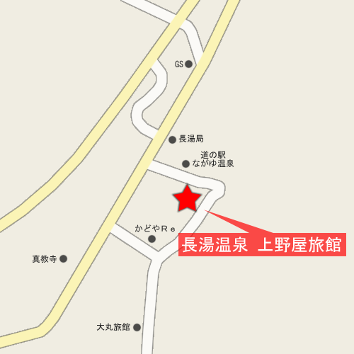 長湯温泉　上野屋旅館への概略アクセスマップ