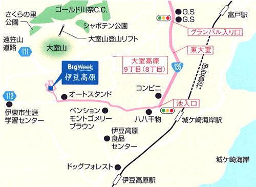 東急バケーションズ伊豆高原の地図画像