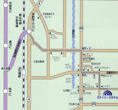 地図：カナイパークホテル