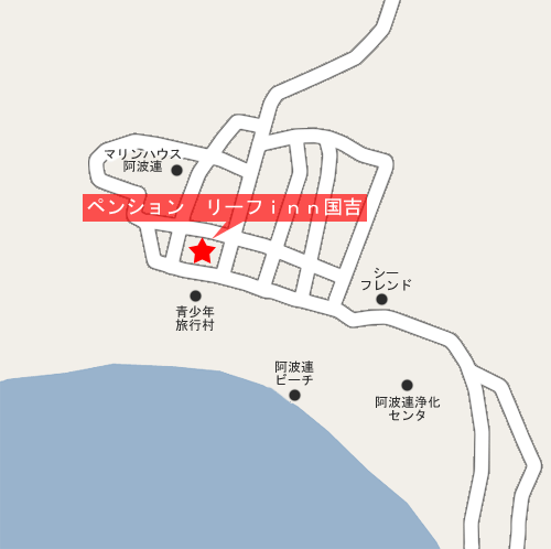 ペンション　リーフイン国吉　＜渡嘉敷島＞への概略アクセスマップ