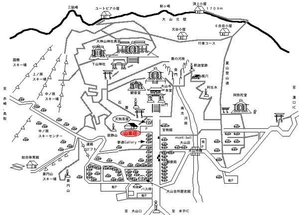 山楽荘　＜鳥取県＞への概略アクセスマップ