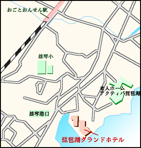 琵琶湖グランドホテル・京近江への概略アクセスマップ
