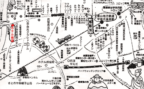 地図：ＴＯＧＥＮ　黒部　宇奈月温泉