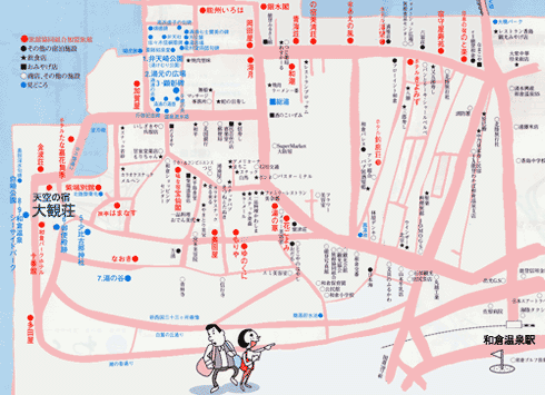 地図：和倉温泉　天空の宿　大観荘