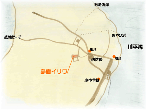 島宿イリワ　＜石垣島＞への概略アクセスマップ