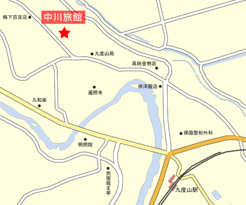 中川旅館　＜和歌山県＞への概略アクセスマップ