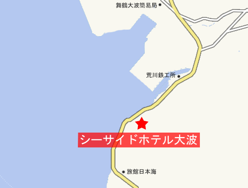 地図：シーサイドホテル大波