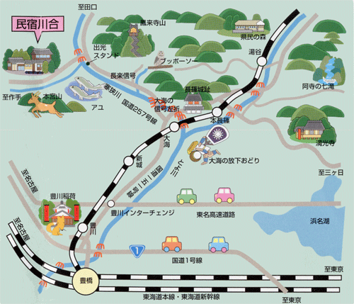 民宿旅館 川合の地図画像