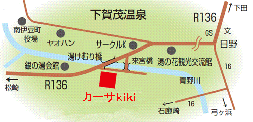 カーサｋｉｋｉへの概略アクセスマップ