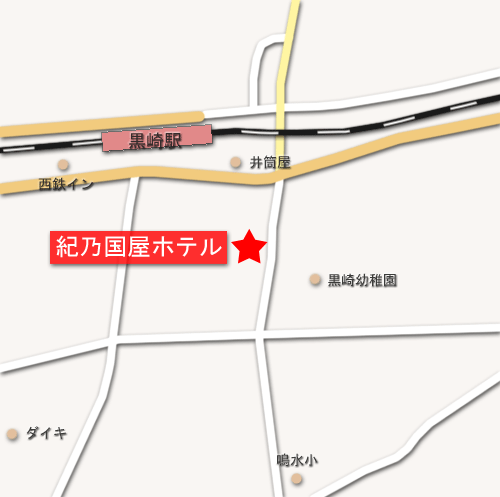 地図：紀乃国屋ホテル
