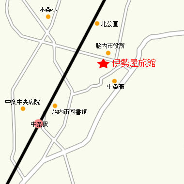 地図：伊勢屋旅館　＜新潟県＞