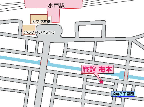 旅館　梅本 地図
