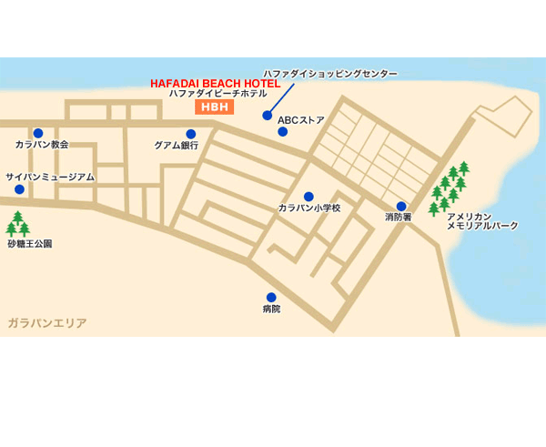 グランヴィリオリゾートサイパン Grandvrio Resort Saipan 施設提供地図 楽天トラベル