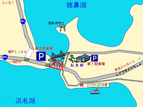 海鮮の宿　松島館への概略アクセスマップ
