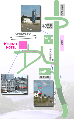 地図：エスプリホテル