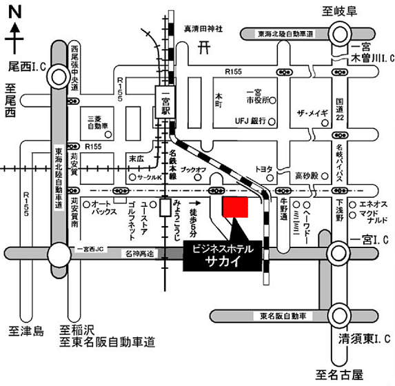 ビジネスホテル サカイの地図画像