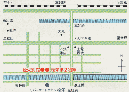 松栄第二別館への概略アクセスマップ