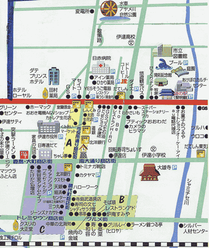 地図：ダテプリンスホテル
