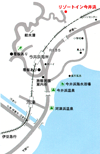 今井浜温泉　大人の隠れ宿　花の風への概略アクセスマップ