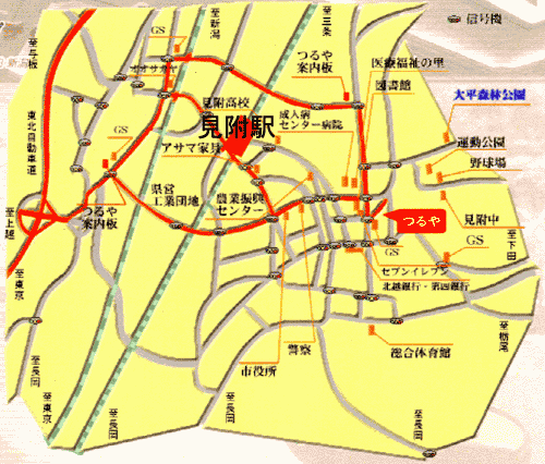 ホテル　つるや＜新潟県＞への概略アクセスマップ