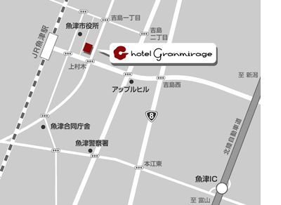 地図：ホテルグランミラージュ