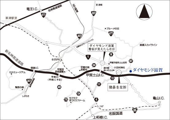 ダイヤモンド滋賀ホテルの地図画像