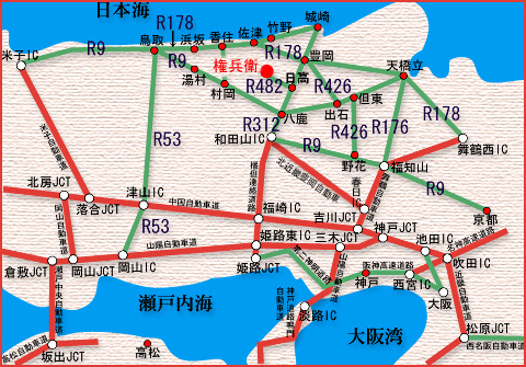 神鍋温泉　ＬｉｂｅｒｔｙＨｏｕｓｅ　権兵衛への概略アクセスマップ