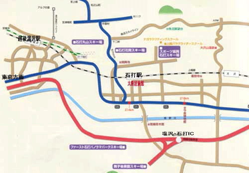 大熊屋旅館への概略アクセスマップ