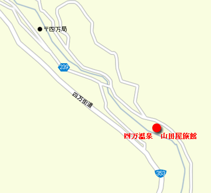 四万温泉　山田屋旅館への概略アクセスマップ