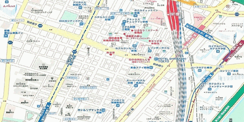 地図：アパホテル〈新橋　御成門〉