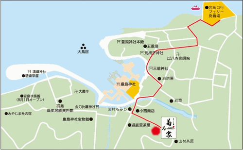宮島 ホテル菊乃家の地図画像