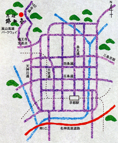 地図：高雄錦水亭