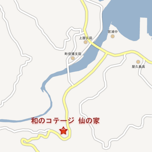和のコテージ　仙の家＜屋久島＞への概略アクセスマップ