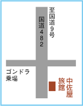 小代温泉　中佐屋旅館への概略アクセスマップ