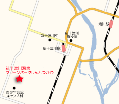 新十津川温泉　グリーンパークしんとつかわ 地図