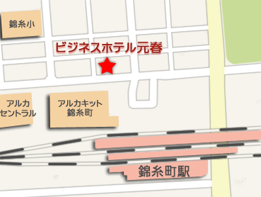 ビジネスホテル元春 地図