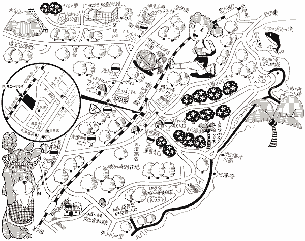占いペンション サニーサラダの地図画像