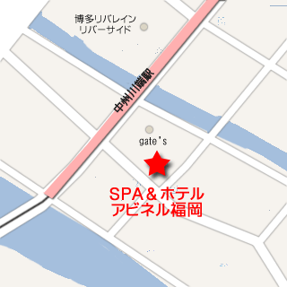 ＳＰＡ　＆　ホテル　アビネル　福岡 地図