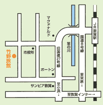 地図：ビジネス　竹野旅館