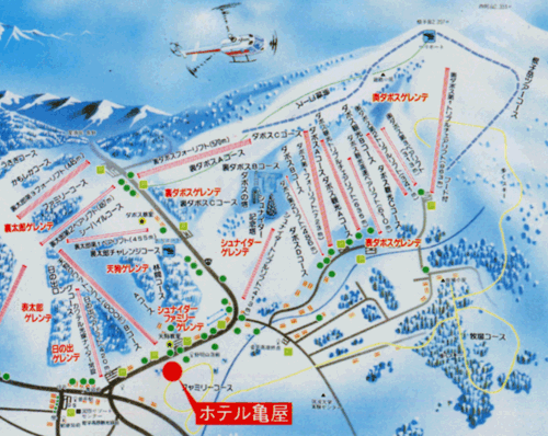 地図：ホテル亀屋　＜長野県＞