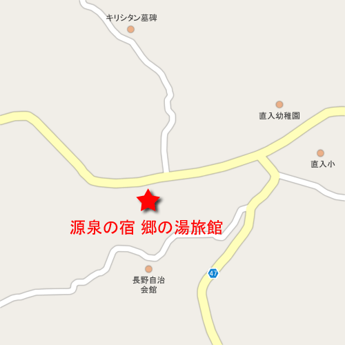 源泉の宿　郷の湯旅館への概略アクセスマップ