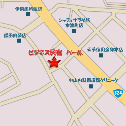 ビジネス民宿 パールの地図画像