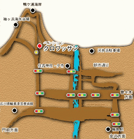 ペンション クロワッサン＜石川県＞の地図画像