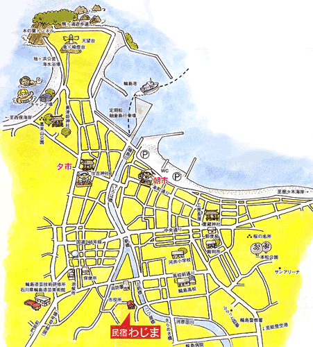 民宿わじまの地図画像