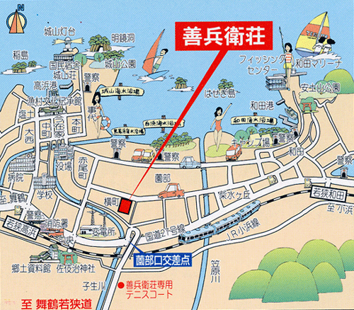旅館 善兵衛荘の地図画像