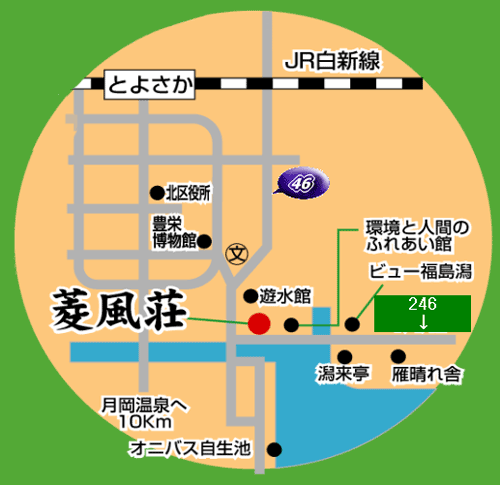 地図：蔵の宿　菱風荘