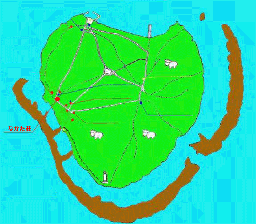 民宿なかた荘　＜黒島＞への概略アクセスマップ