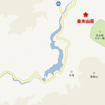 並木山荘への概略アクセスマップ