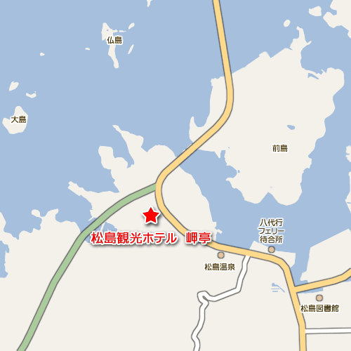 松島観光ホテル　岬亭への概略アクセスマップ