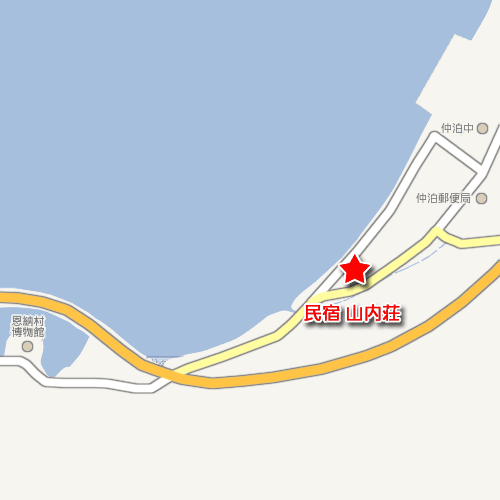 民宿　山内荘への概略アクセスマップ